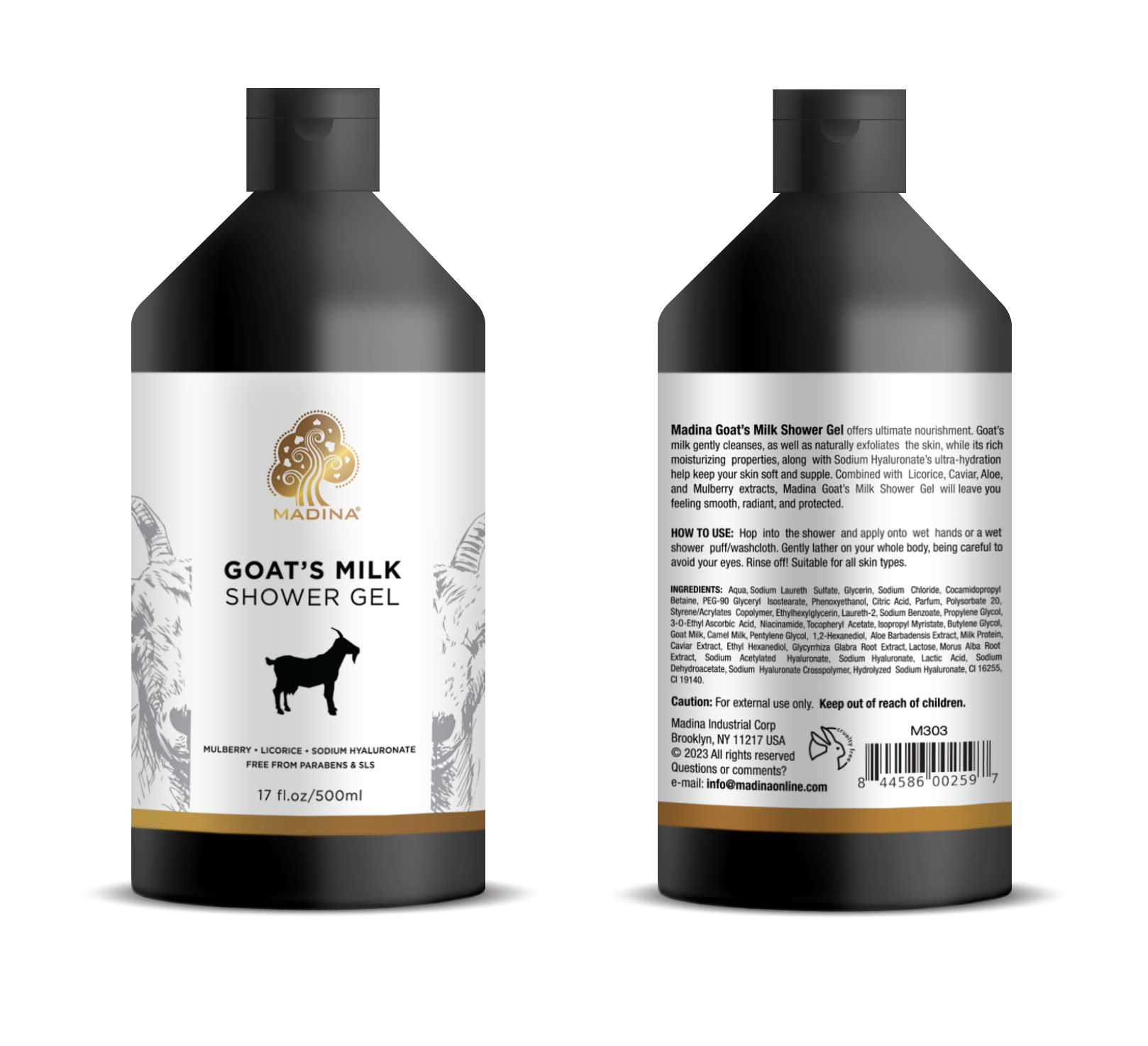 শাওয়ার জেল - ছাগলের দুধ | SHOWER GEL -GOAT'S MILK 500ml - USA